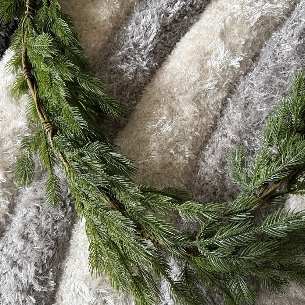 Green Pine Garland with Realistic Needles